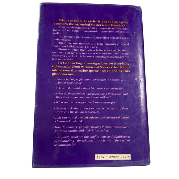 Channeling By Jon Klimo Hardcover First Edition 1987 Paranormal Investigations E - Picture 2 of 4